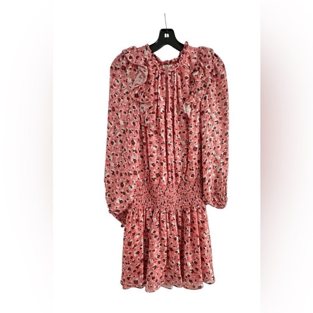 RAMY BROOK Penelope Ruffle Mini Dress Pink NWT - Picture 2 of 5